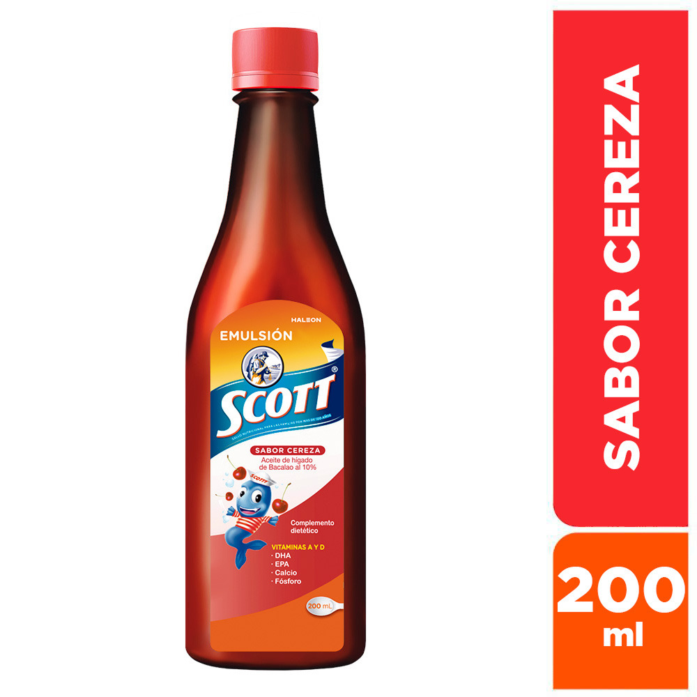 Multivitamínico Emulsión de Scott 10% Cereza