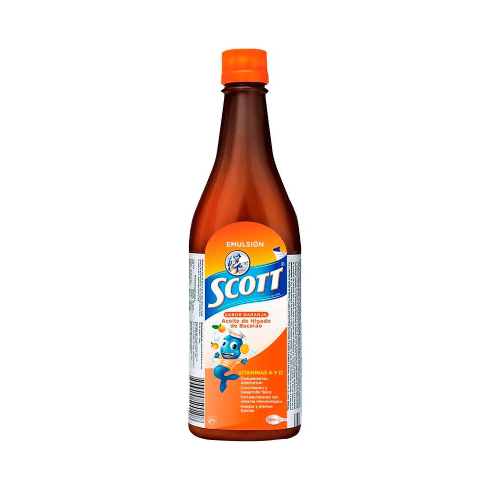 Multivitamínico Emulsión de Scott 10% Naranja