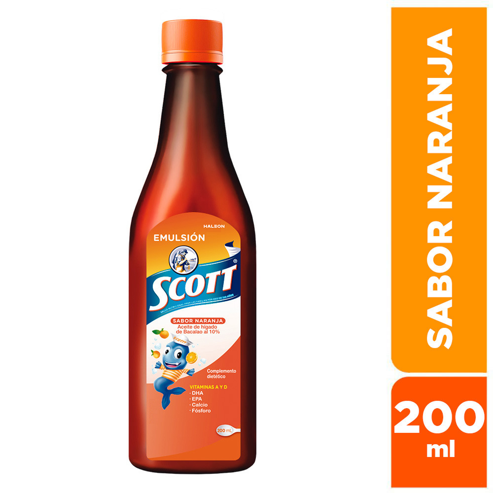 Multivitamínico Emulsión de Scott 10% Naranja