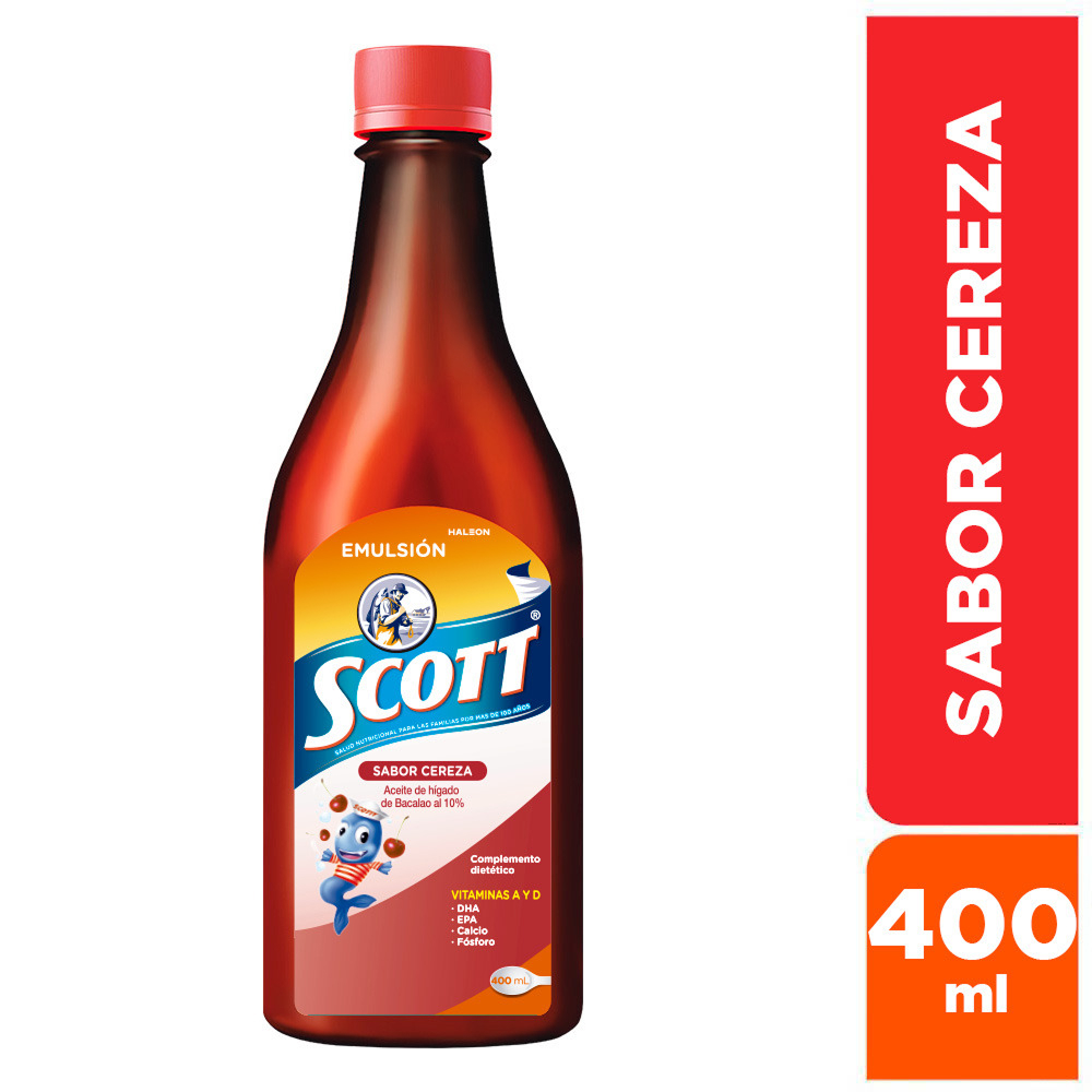 Multivitamínico Emulsión de Scott 10% Cereza