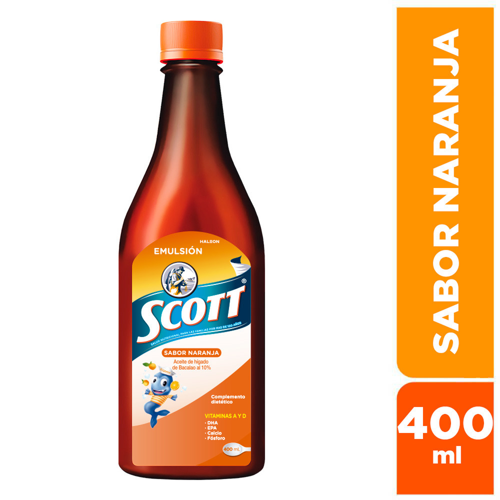 Multivitamínico Emulsión de Scott 10% Naranja