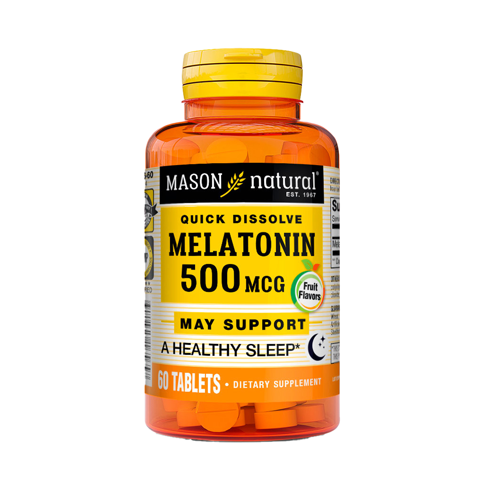 Melatonin 500mcg tableta sublingual frasco x60und. Mason
