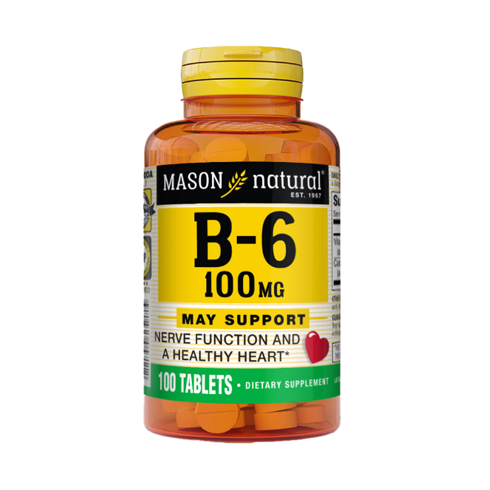 Vitamina B6 100 mg tabletas Frasco x100und. Mason