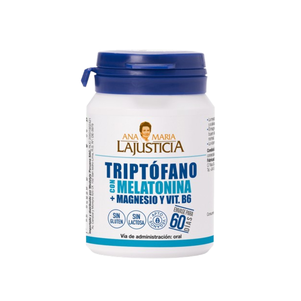 Triptófano con Melatonina + Magnesio y Vit. B6 Comprimidos AML