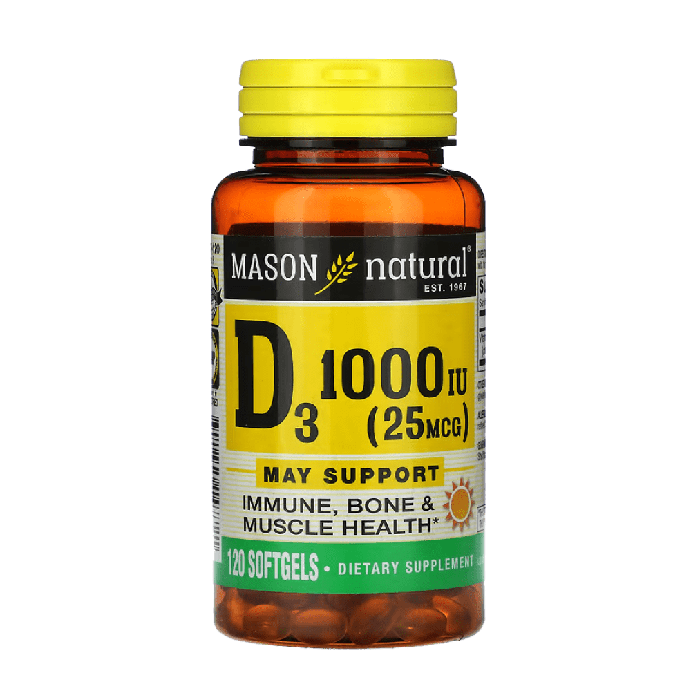 Vitamina D3 1000UI 25mcg Mason Cápsula Blanda