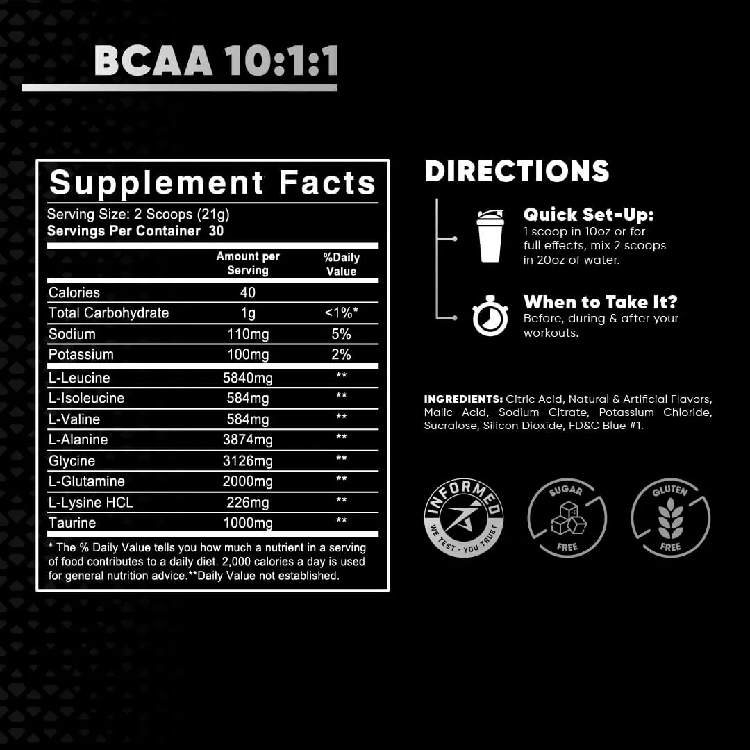 Bcaa 10:1:1 Blueraspberry Lab Nutrition