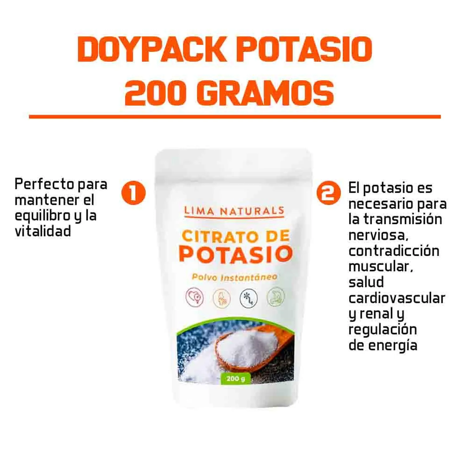 Citrato De Potasio Doypack Lima Naturals Citrato De Potasio Doypack Lima Naturals