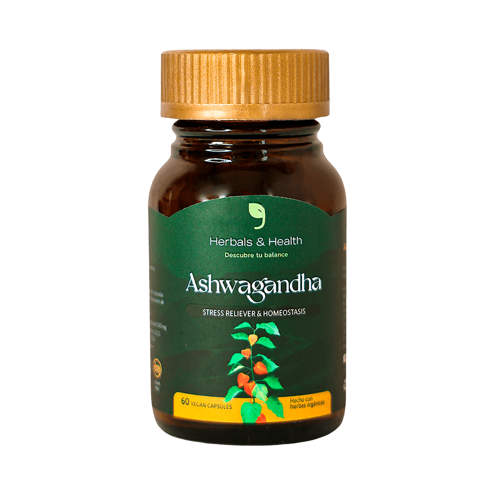 Ashwagandha Herbals & Health Cápsulas Veganas