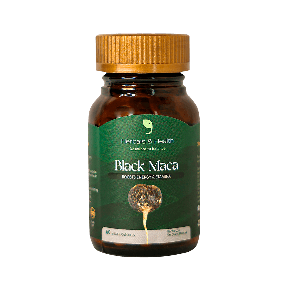 Black Maca Herbals & Health Cápsulas Veganas