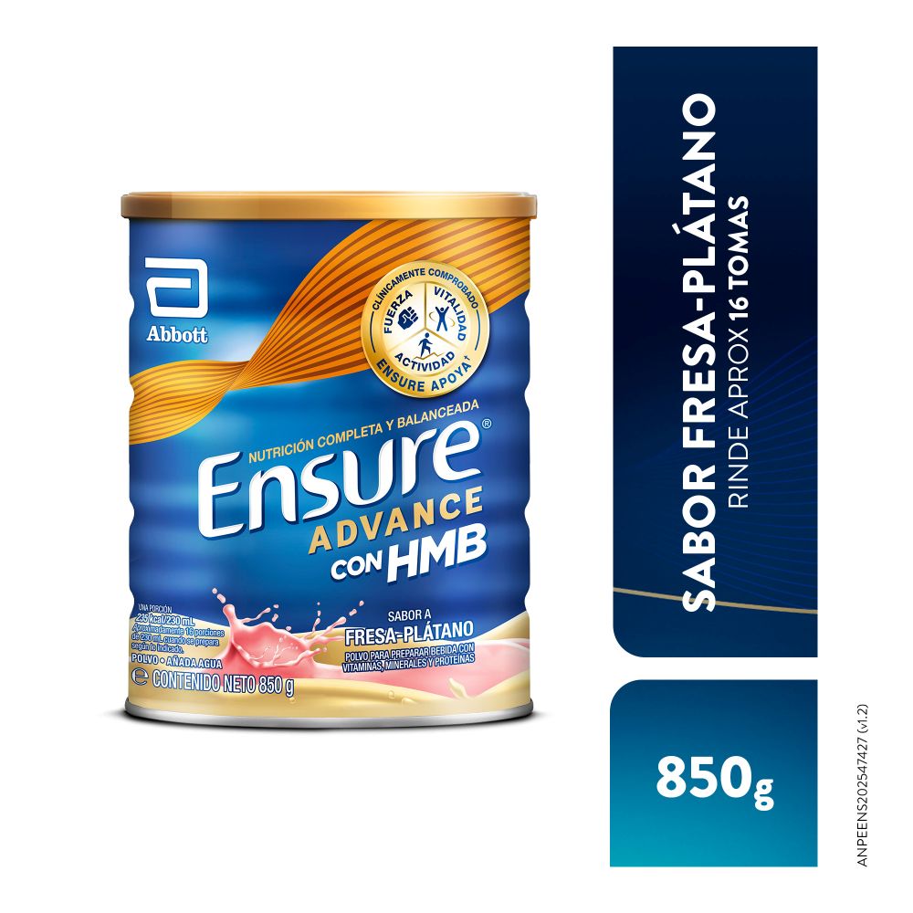 Ensure Advance Suplemento Nutricional Sabor Fresa-Plátano