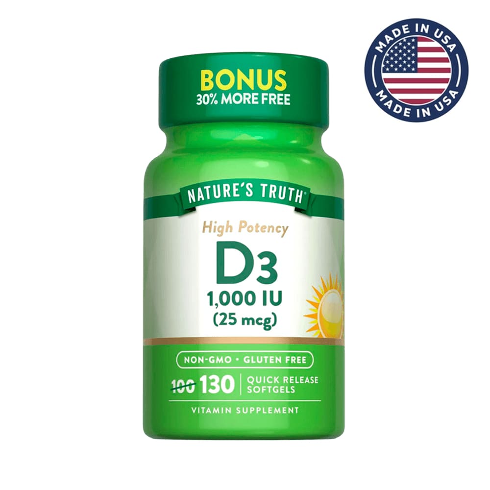 Nature's Truth Vitamina D3 1000 IU Cápsulas Blandas