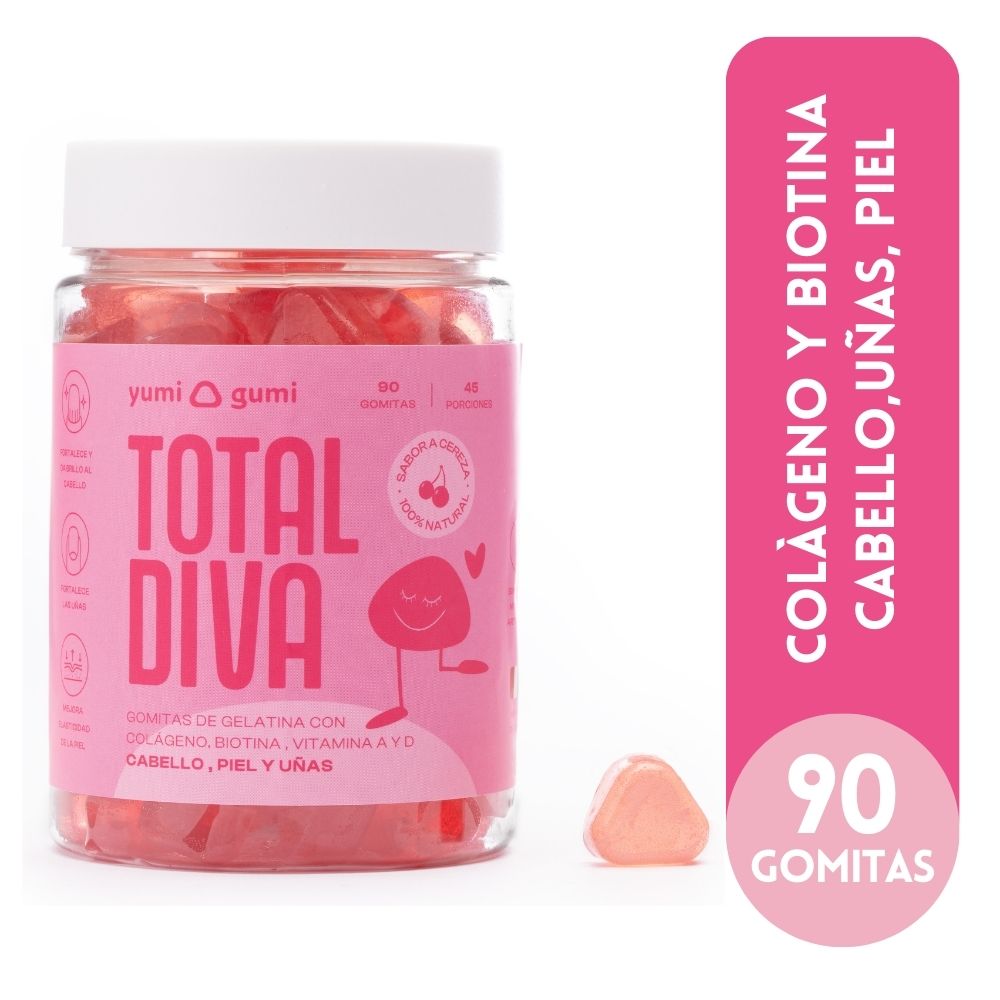 Gomitas con colágeno biotina vitamina A y D Cereza