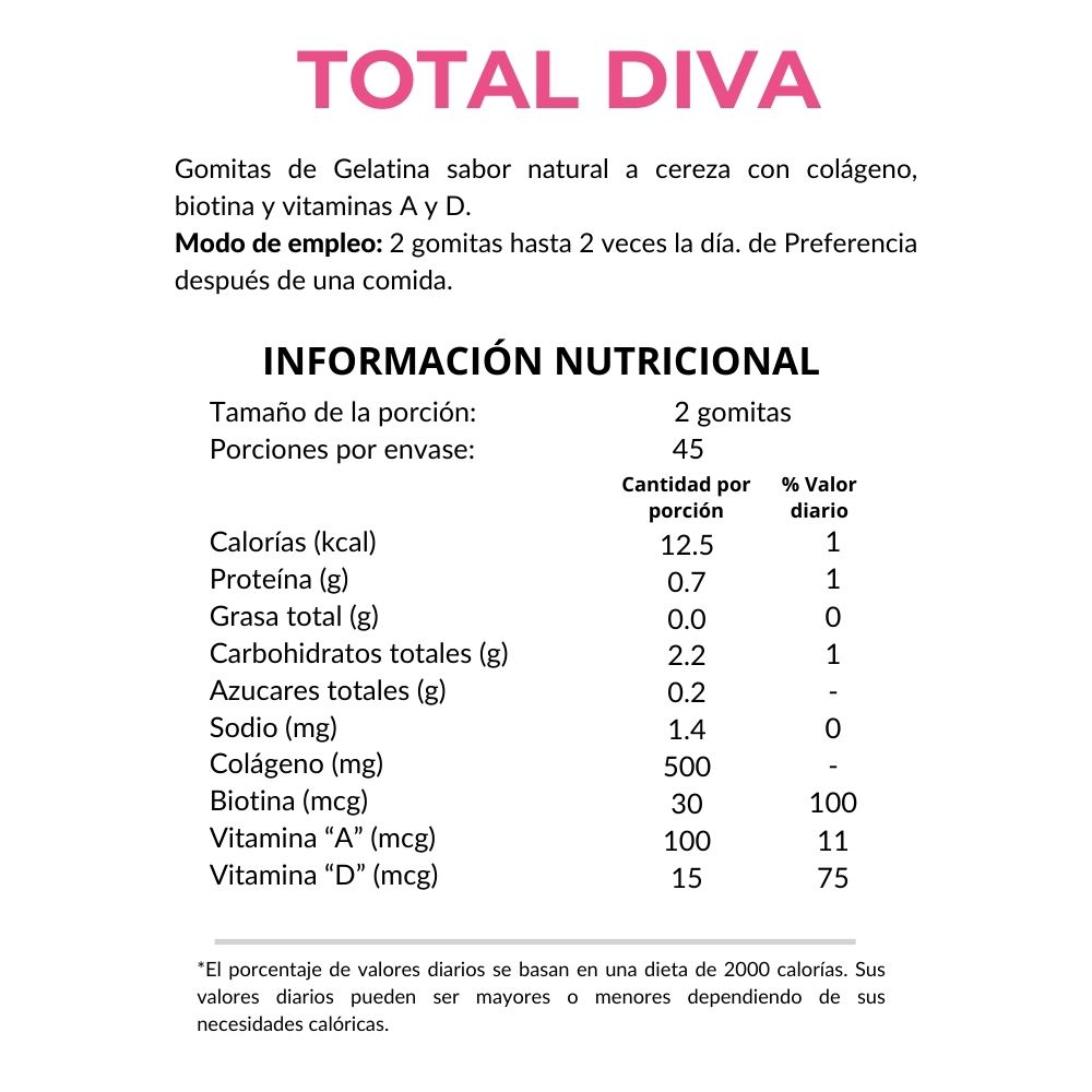 Gomitas con colágeno biotina vitamina A y D Cereza