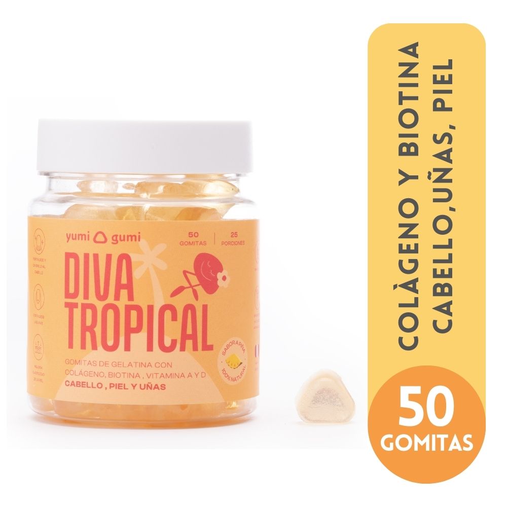 Gomitas con colágeno biotina vitamina A y D Piña