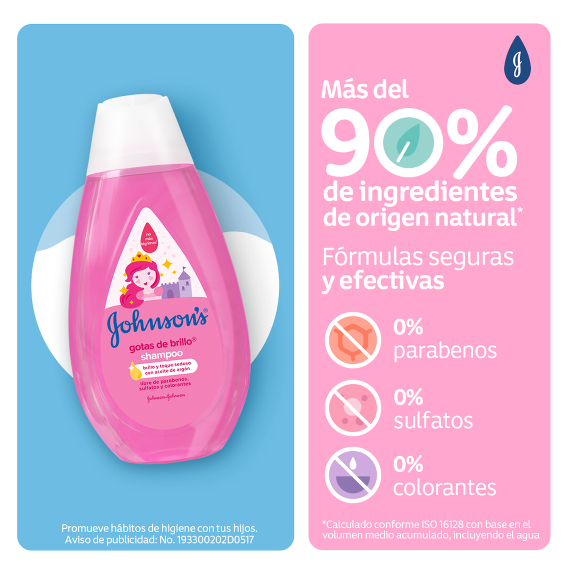 Shampoo Johnsons NF Gotas de Brillo