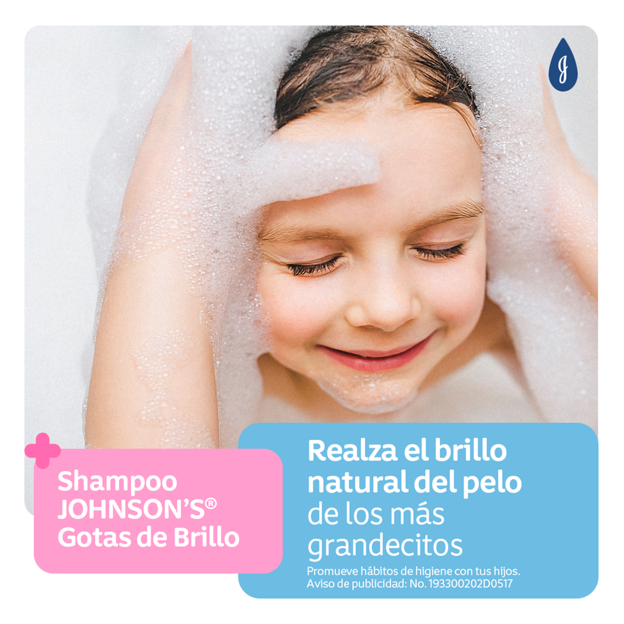 Shampoo Johnsons NF Gotas de Brillo