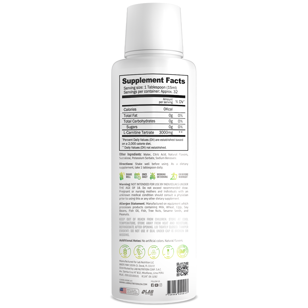 L-Carnitine Tartrato 3000 Lemon Lime Lab Nutrition L-Carnitine Tartrato 3000 Lemon Lime Lab Nutrition