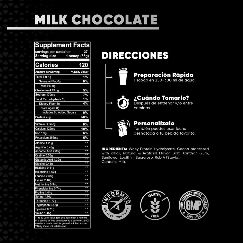 100% Hydrolyzed Milk Chocolate Lab Nutrition