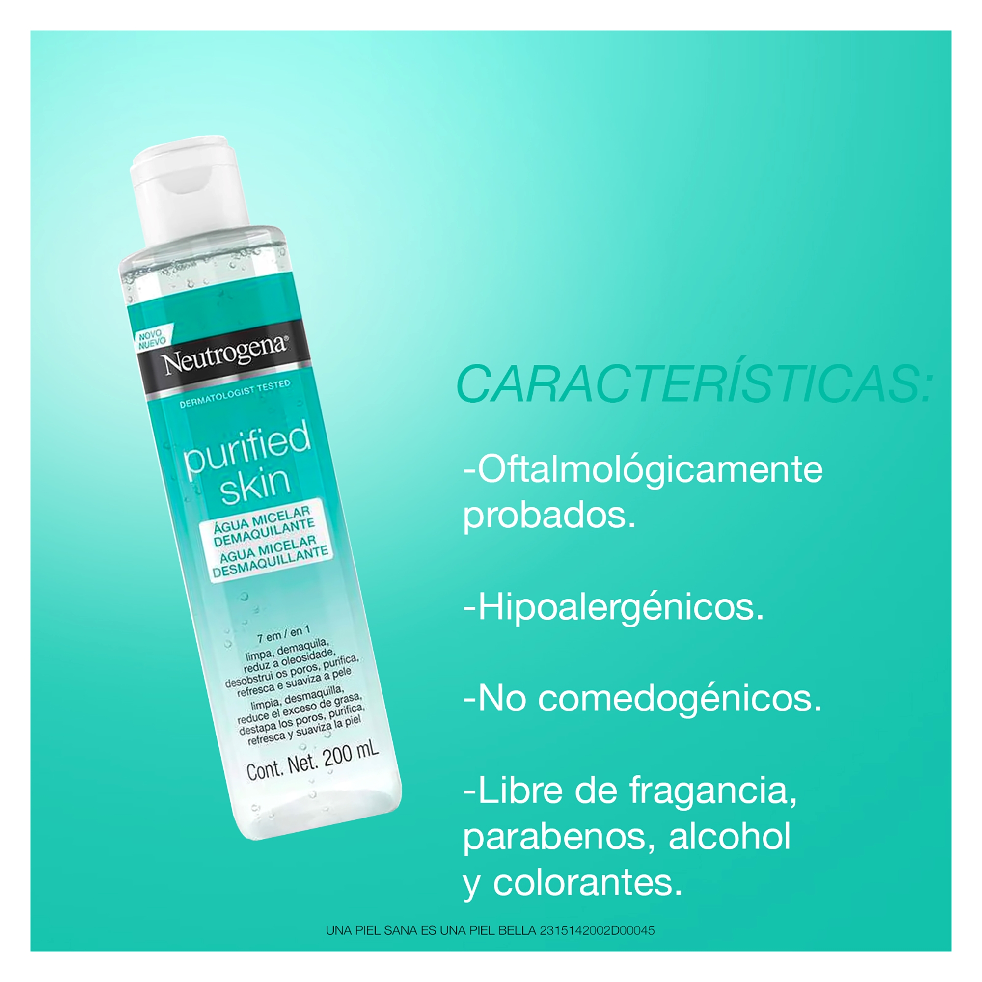 Agua Micelar Neutrogena Purified Skin