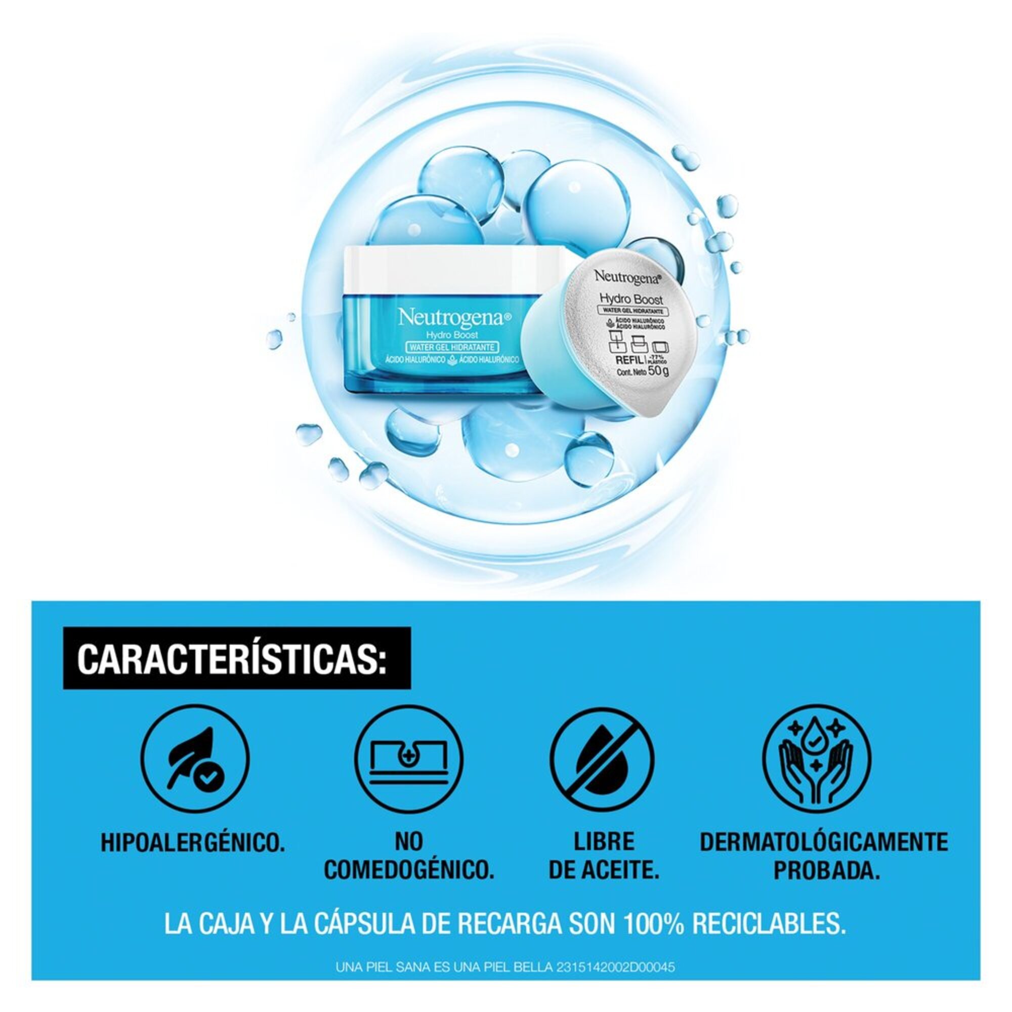 Refill Crema Hidratante Facial Neutrogena Hydro Boost Ácido Hialurónico