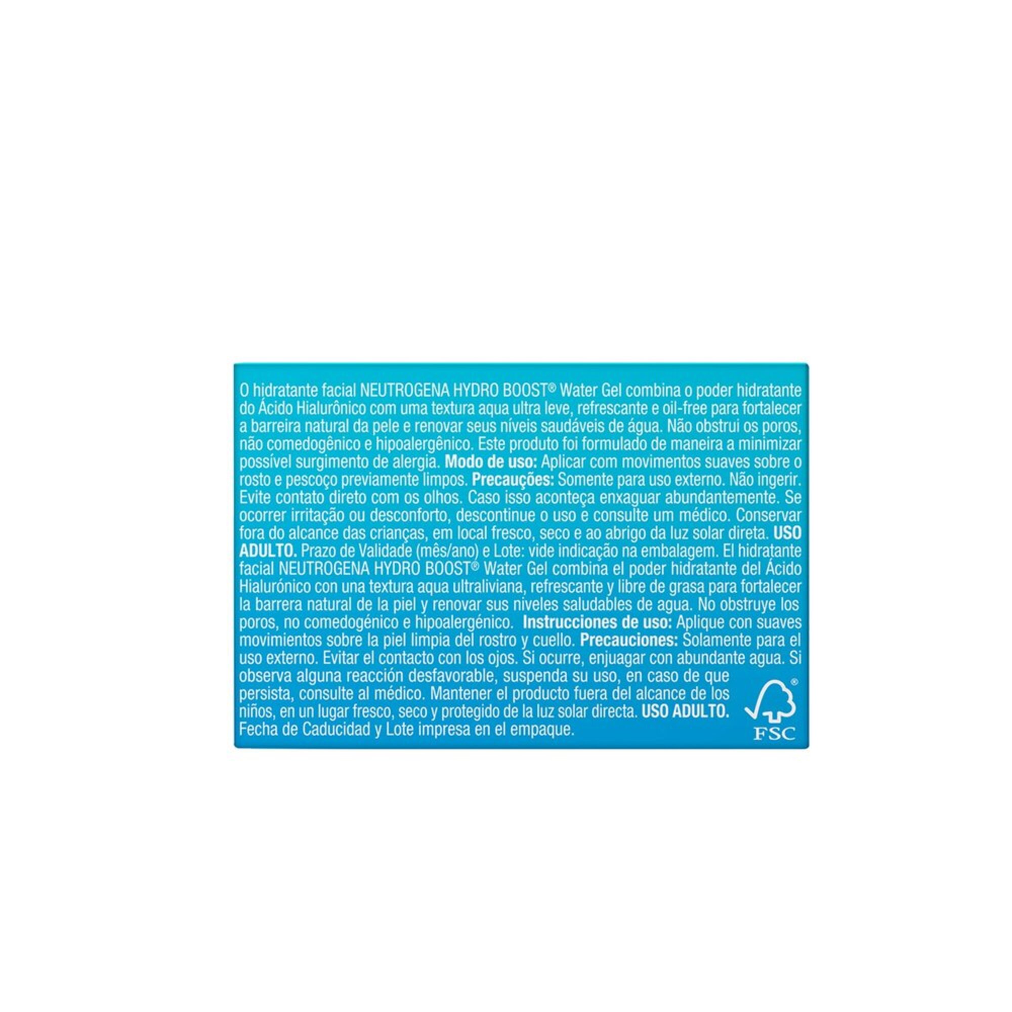 Refill Crema Hidratante Facial Neutrogena Hydro Boost Ácido Hialurónico