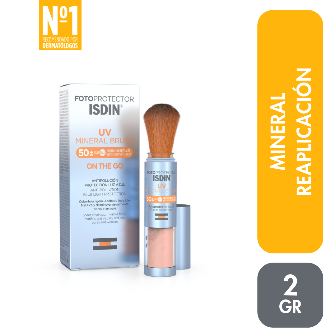 Fotoprotector Isdin UV Mineral Brush SPF50 frasco x2gr.
