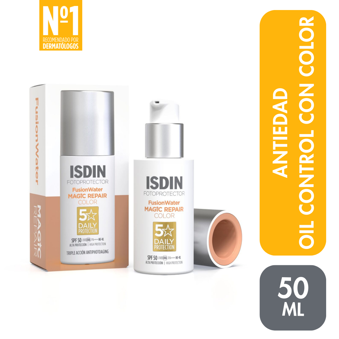 Fotoprotector Fusion Water Magic Repair con Color SPF 50 