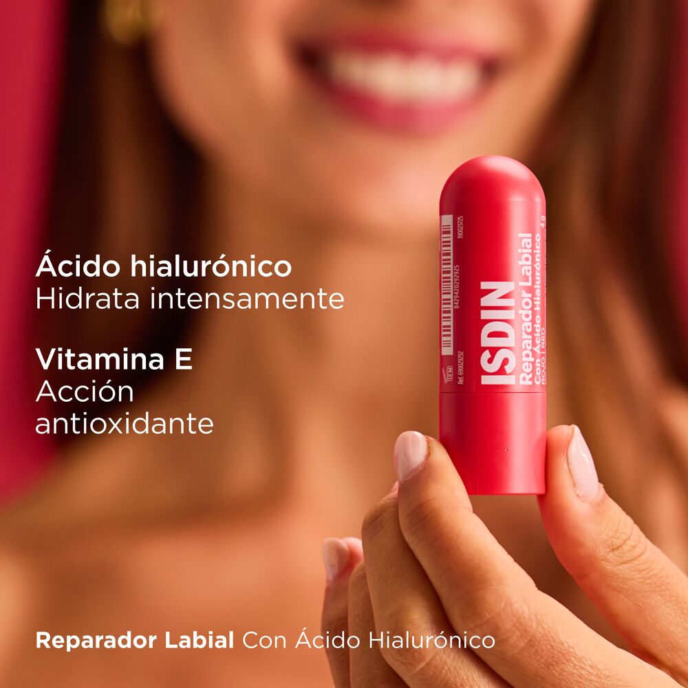 Isdin Reparador Labial Color Rojo