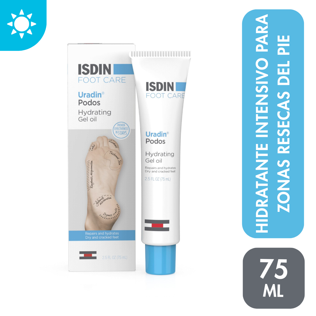 Gel Oil Hidratante Para Pies Secos Y Agrietados Ureadin Podos Isdin Foot Care - Tubo 75 ML