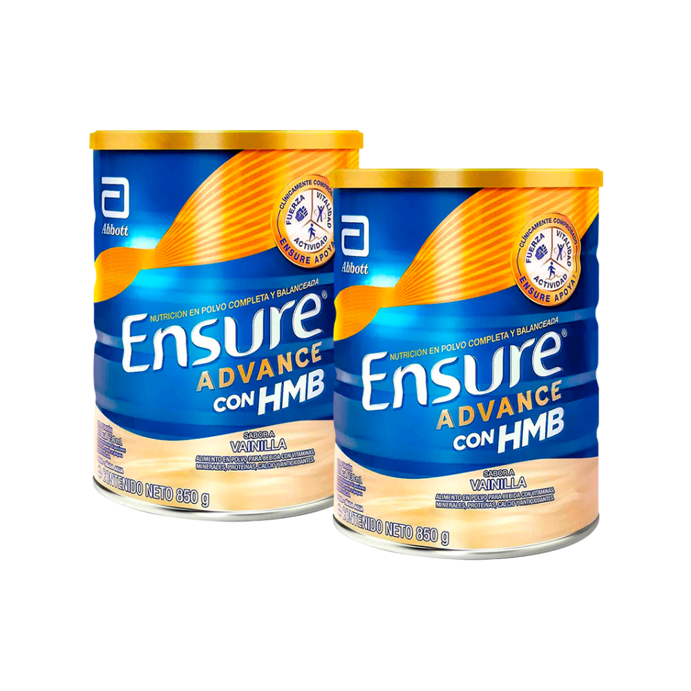 2pack Ensure Advance Suplemento Nutricional 850gr Sabor Vainilla