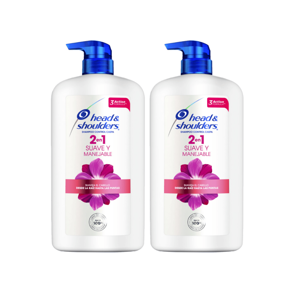 Twopack Shampoo Head & Shoulders 2En1 Suave Y Manejable 850ml
