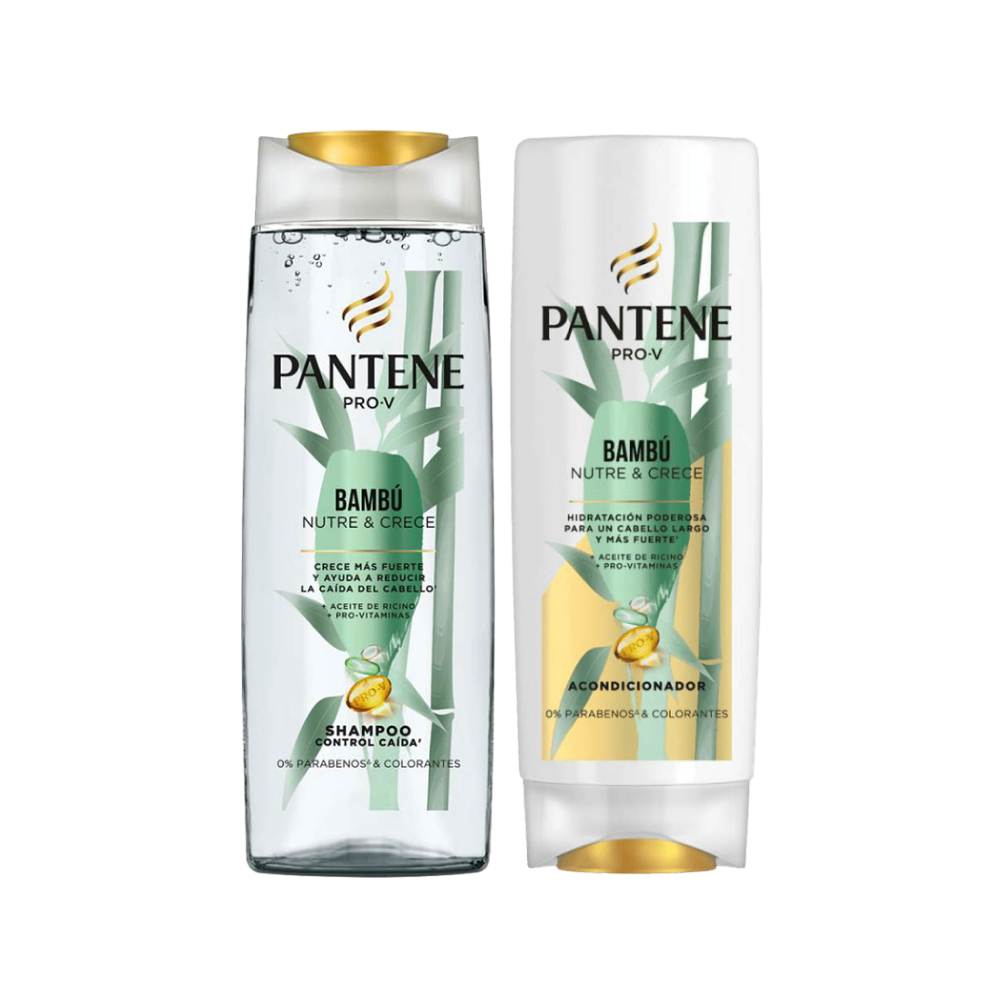 Pack Pantene Bambú: Shampoo 400ml + Acondicionador 400ml