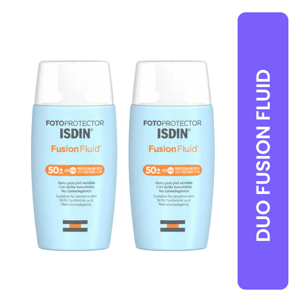 Twopack Fotoprotector Fusion Fluido Ultraligero SPF 50 piel normal a seca Isdin Twopack Fotoprotector Fusion Fluido Ultraligero SPF 50 piel normal a seca Isdin