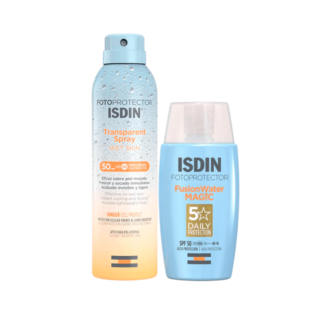 Pack Isdin Fusion Water Magic + Transparent Spray