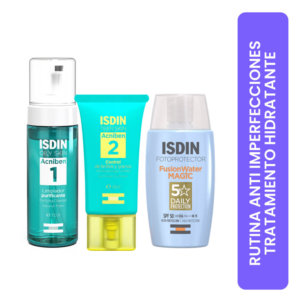 Pack Isdin Fusion Water Magic + Acniben Limpiador + Acniben Gel Crema Pack Isdin Fusion Water Magic + Acniben Limpiador + Acniben Gel Crema