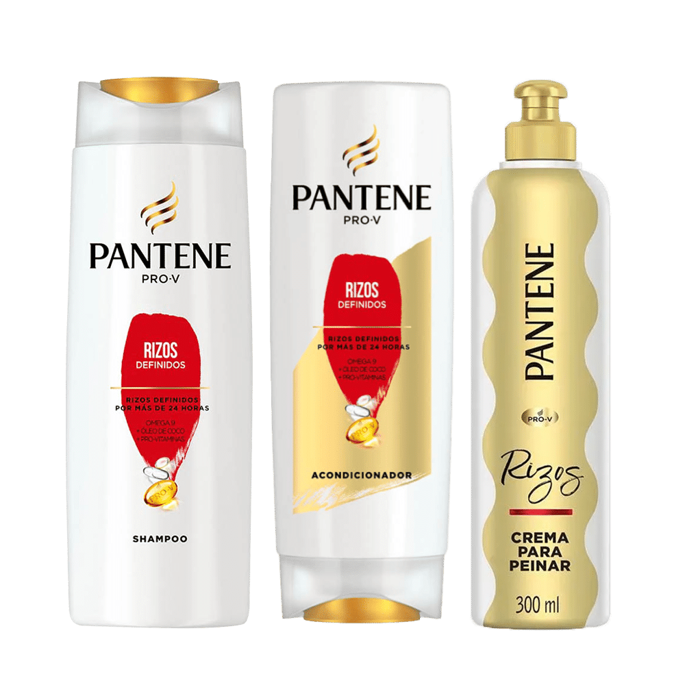 Pack Pantene Rizos Definidos: Shampoo + Acondicionador + Crema de Peinar