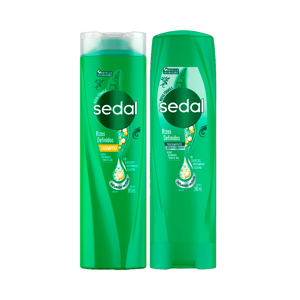Pack Sedal Rizos Definidos: Shampoo 340ml + Acondicionador 340ml