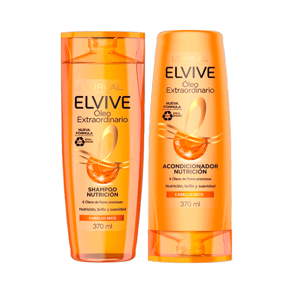 Pack Elvive Óleo Extraordinario: Shampoo 370ml + Acondicionador 370ml