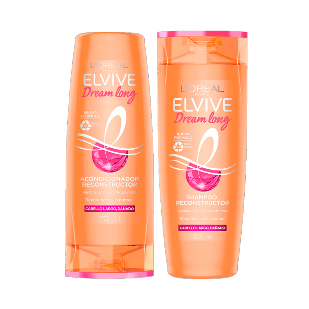 Pack Elvive Dream Long: Shampoo 370ml + Acondicionador 370ml