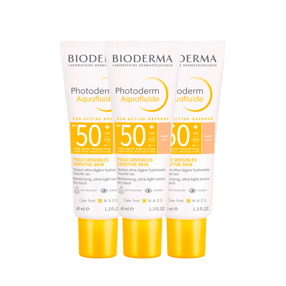 Tripack Photoderm Aquafluide Claire Tubo 40ml