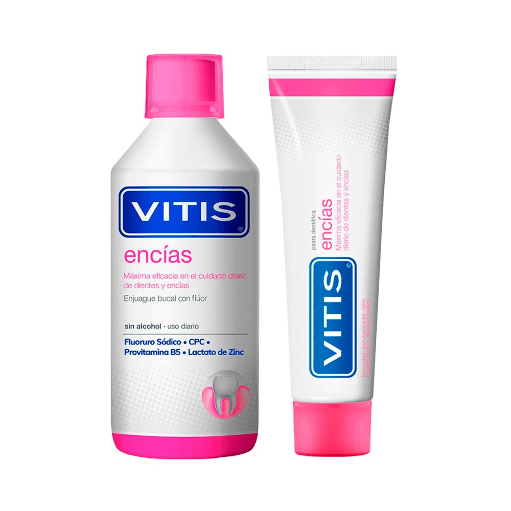 Pack Vitis: Colutorio + Crema Dental Vitis Encías