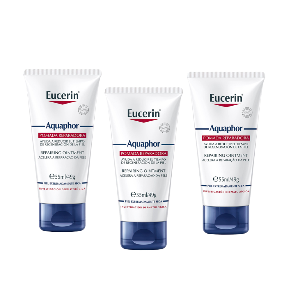 Tripack Eucerin Aquaphor pomada regeneradora 49gr