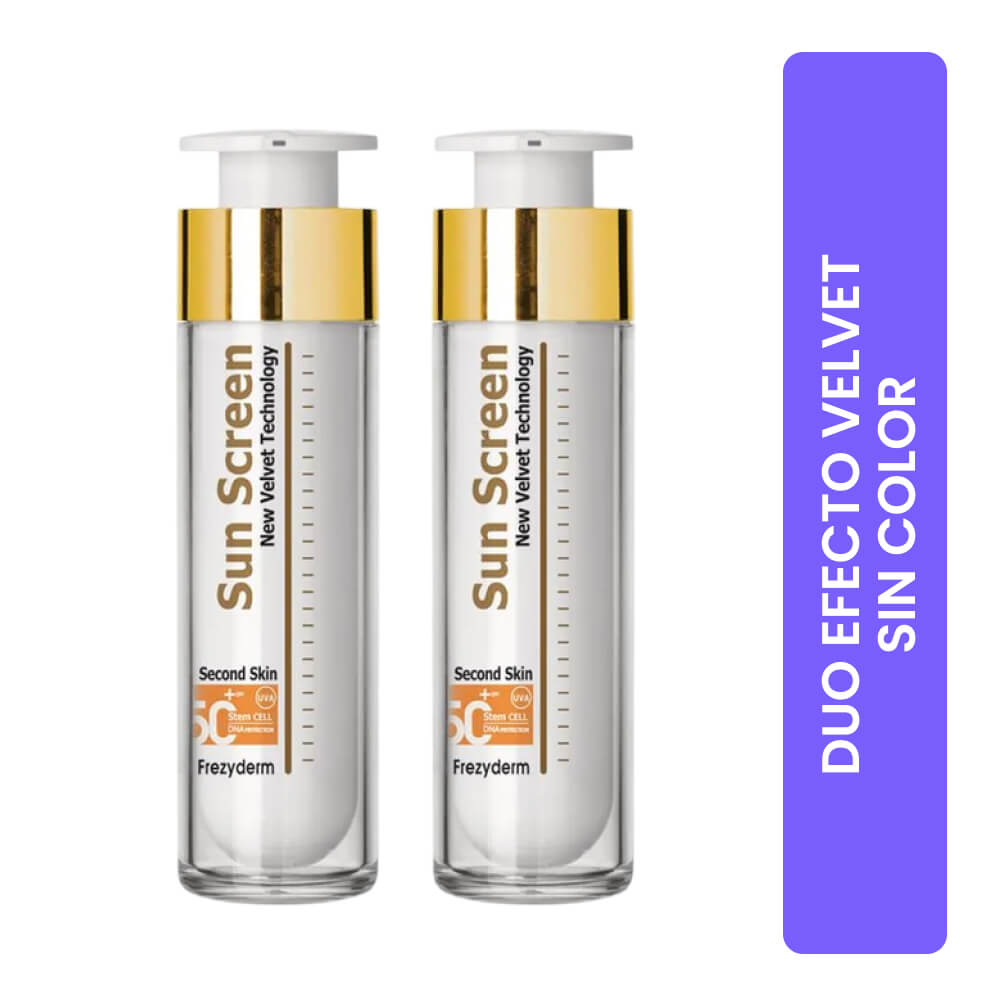 Pack 02 Bloqueador Velvet Face Sin Color Frezyderm SFP50+