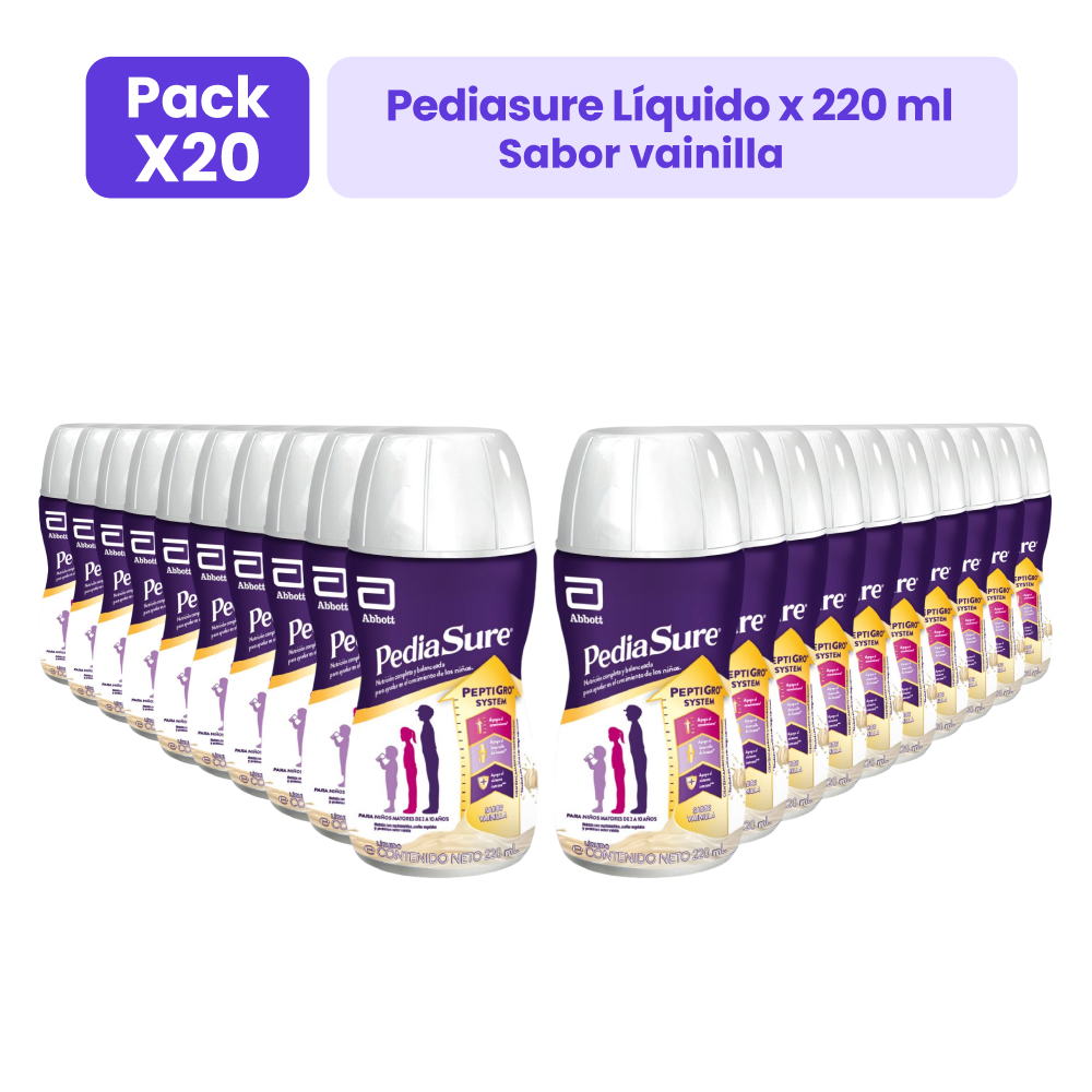 Pack 16+4 Pediasure Líquido Vainilla 220ml