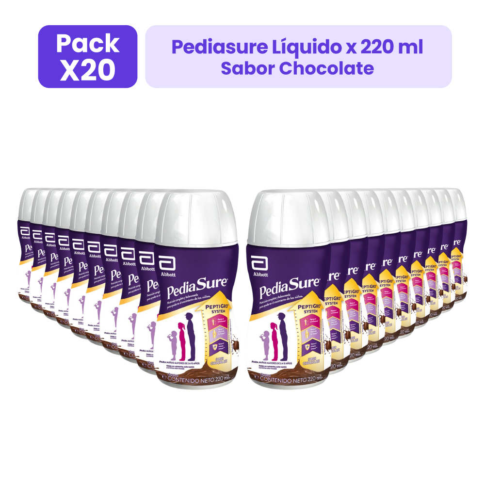 Pack 16+4 Pediasure Líquido Chocolate 220ml