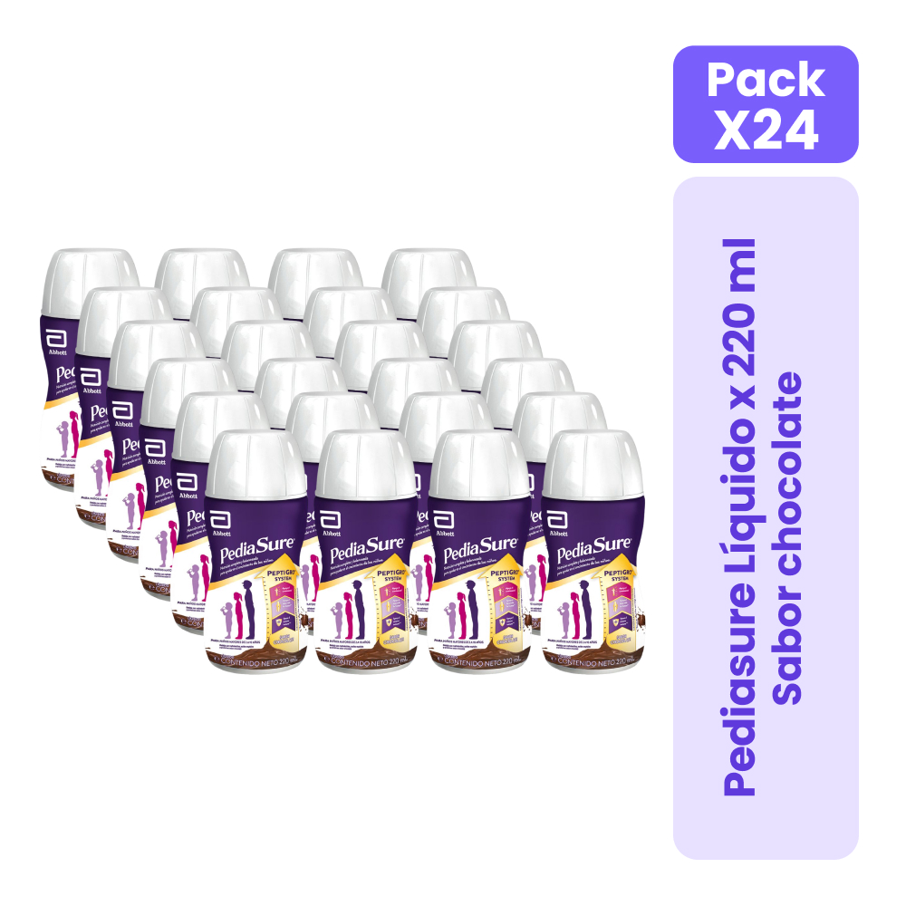 Pack 18+6 Pediasure Líquido Chocolate 220ml Pack 18+6 Pediasure Líquido Chocolate 220ml