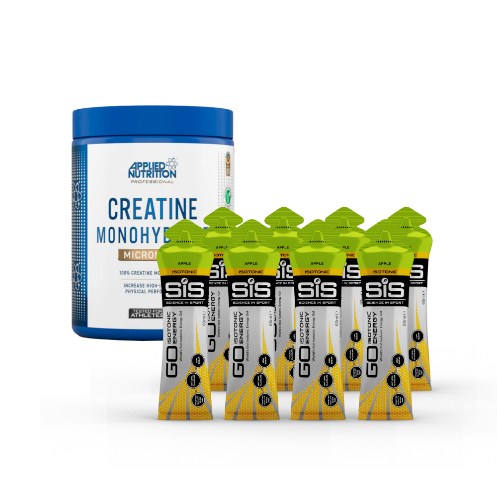 Pack Creatina Applied Nutrition + 8 SIS Gel Isotonic Manzana 60ml Pack Creatina Applied Nutrition + 8 SIS Gel Isotonic Manzana 60ml