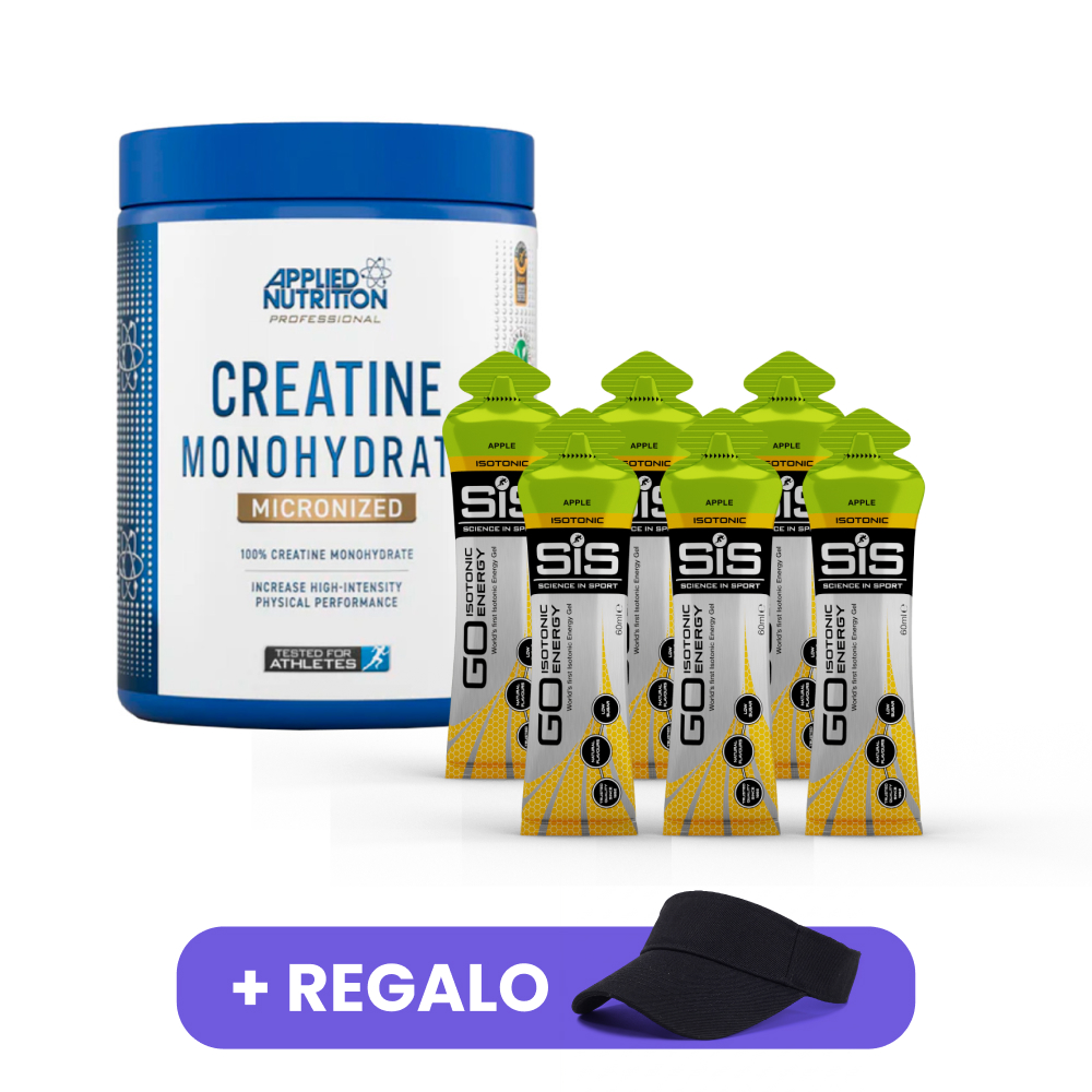 Pack Creatina Applied Nutrition + 8 SIS Gel Isotonic Manzana 60ml Pack Creatina Applied Nutrition + 8 SIS Gel Isotonic Manzana 60ml