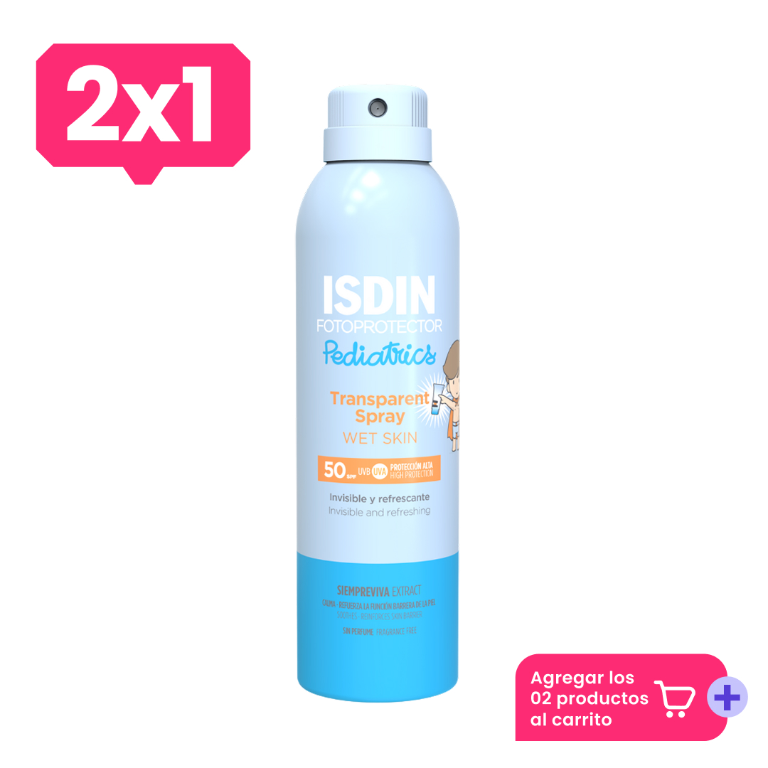 Fotoprotector Pediátrico FPS 50+ Transparent Spray Wet Skin Isdin