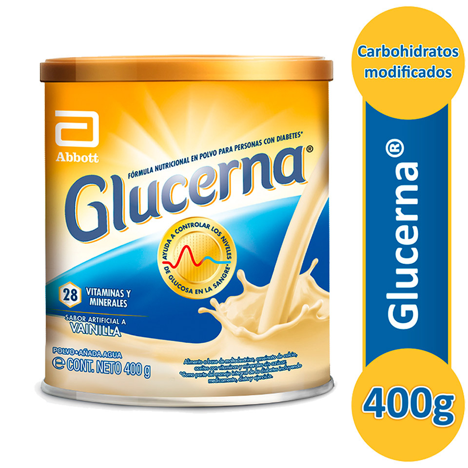 Glucerna complemento nutricional triple care lata 400 gr sabor vainilla.